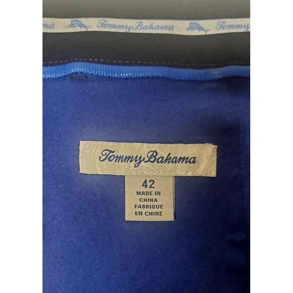 Tommy Bahama Shorts Golf Men's 42 Active Warm Grey Rib Pattern Poly/Cotton/Spndx - Picture 15 of 16